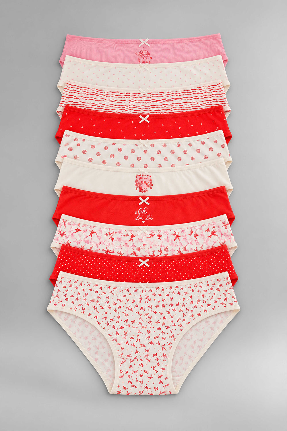 Pack of 10 Colored Brief Panties