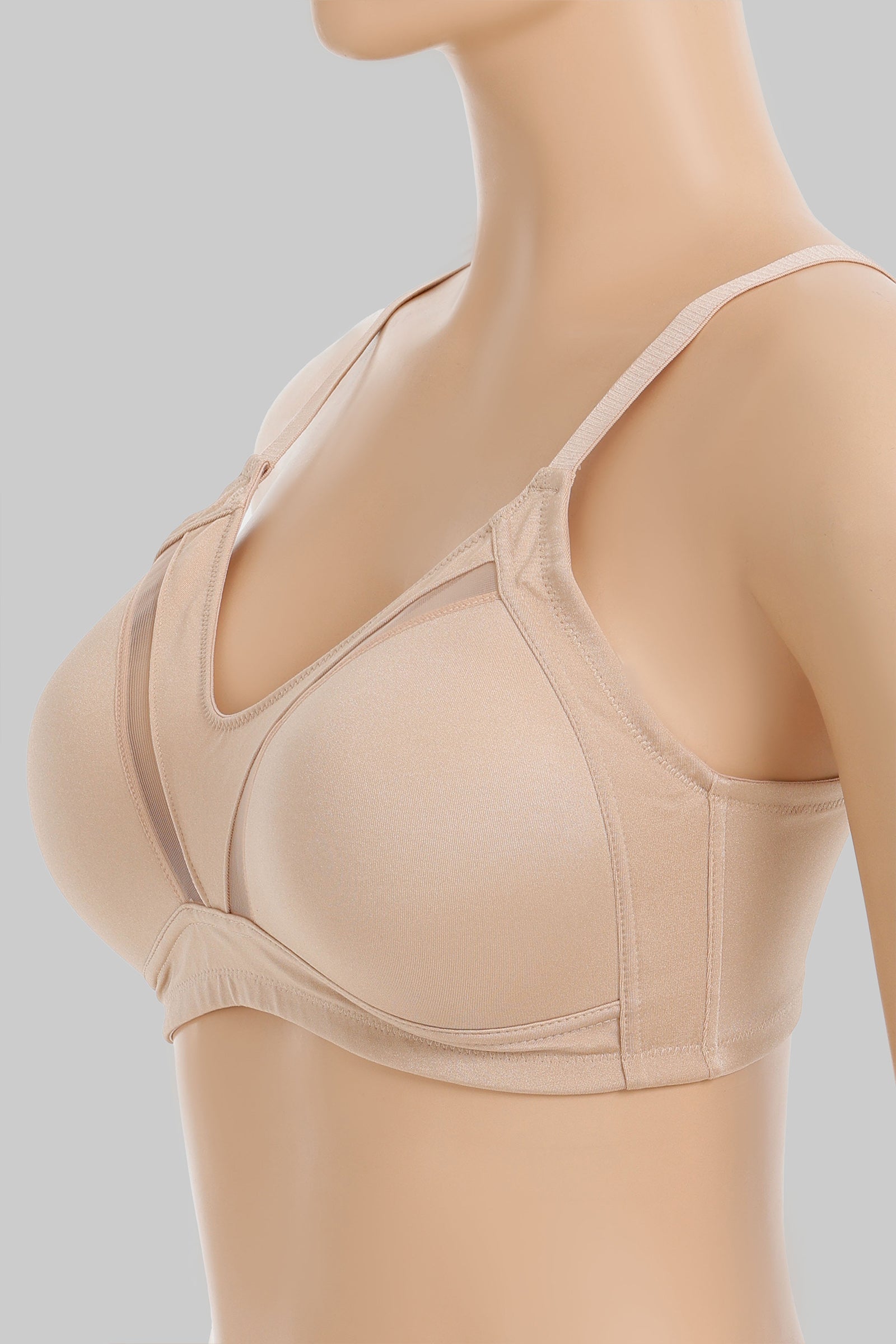Tulle-Detailed Wireless Bra