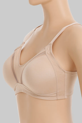 Tulle-Detailed Wireless Bra