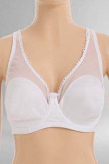 Tulle-Panel Minimizer Bra