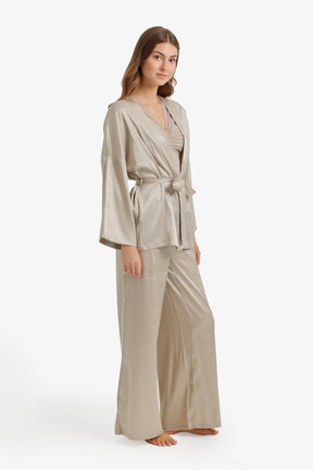 3-Piece Lace Detail Pyjama