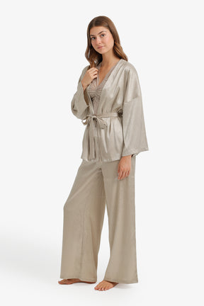 3-Piece Lace Detail Pyjama