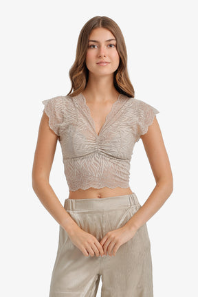 3-Piece Lace Detail Pyjama