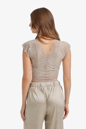 3-Piece Lace Detail Pyjama