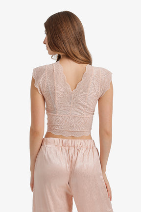 3-Piece Lace Detail Pyjama