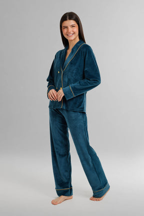 Double-Breasted Velvet Pyjama
