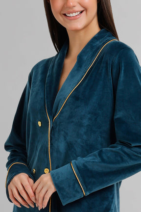 Double-Breasted Velvet Pyjama