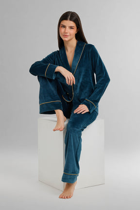 Double-Breasted Velvet Pyjama