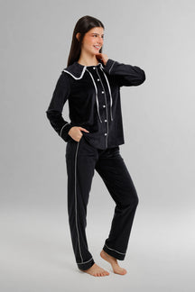 Sailor Collar Velvet Pyjama