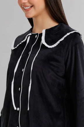 Sailor Collar Velvet Pyjama