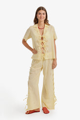 Eyelet Cutout Beach Set