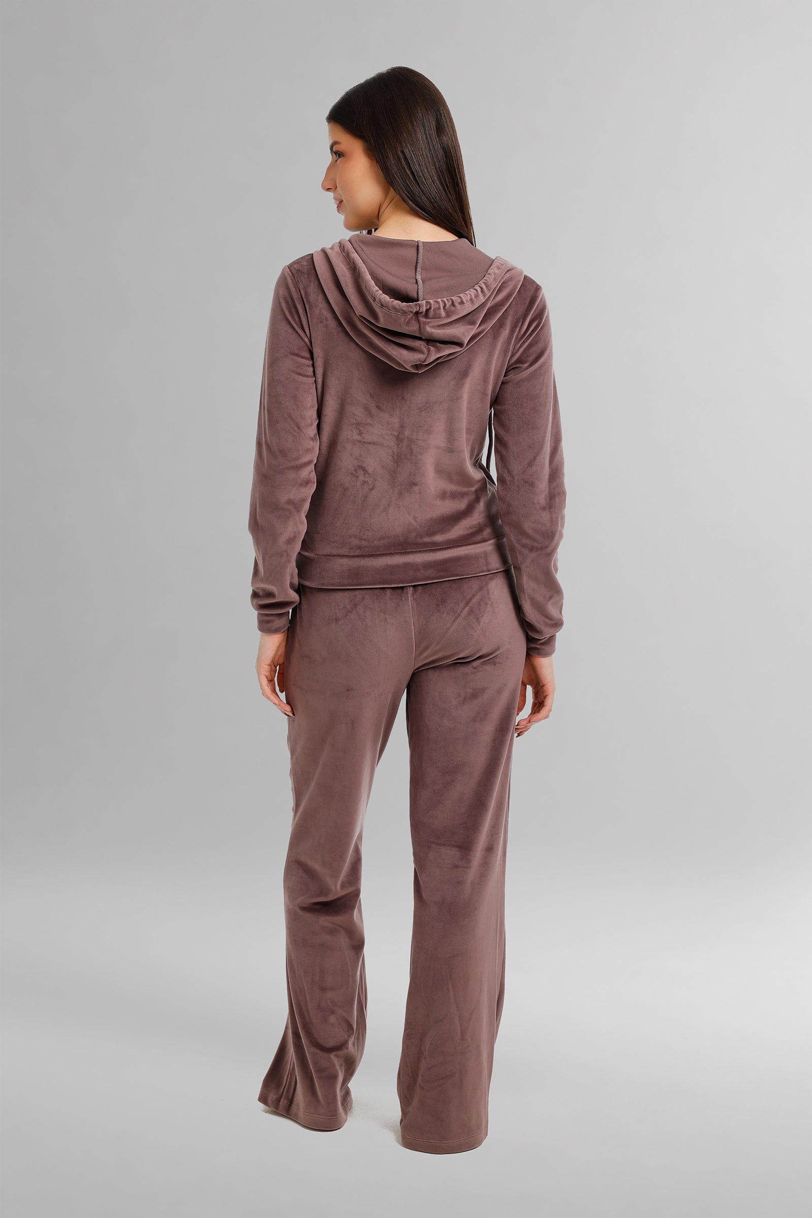 Hooded Zip-Up Velvet Pyjama