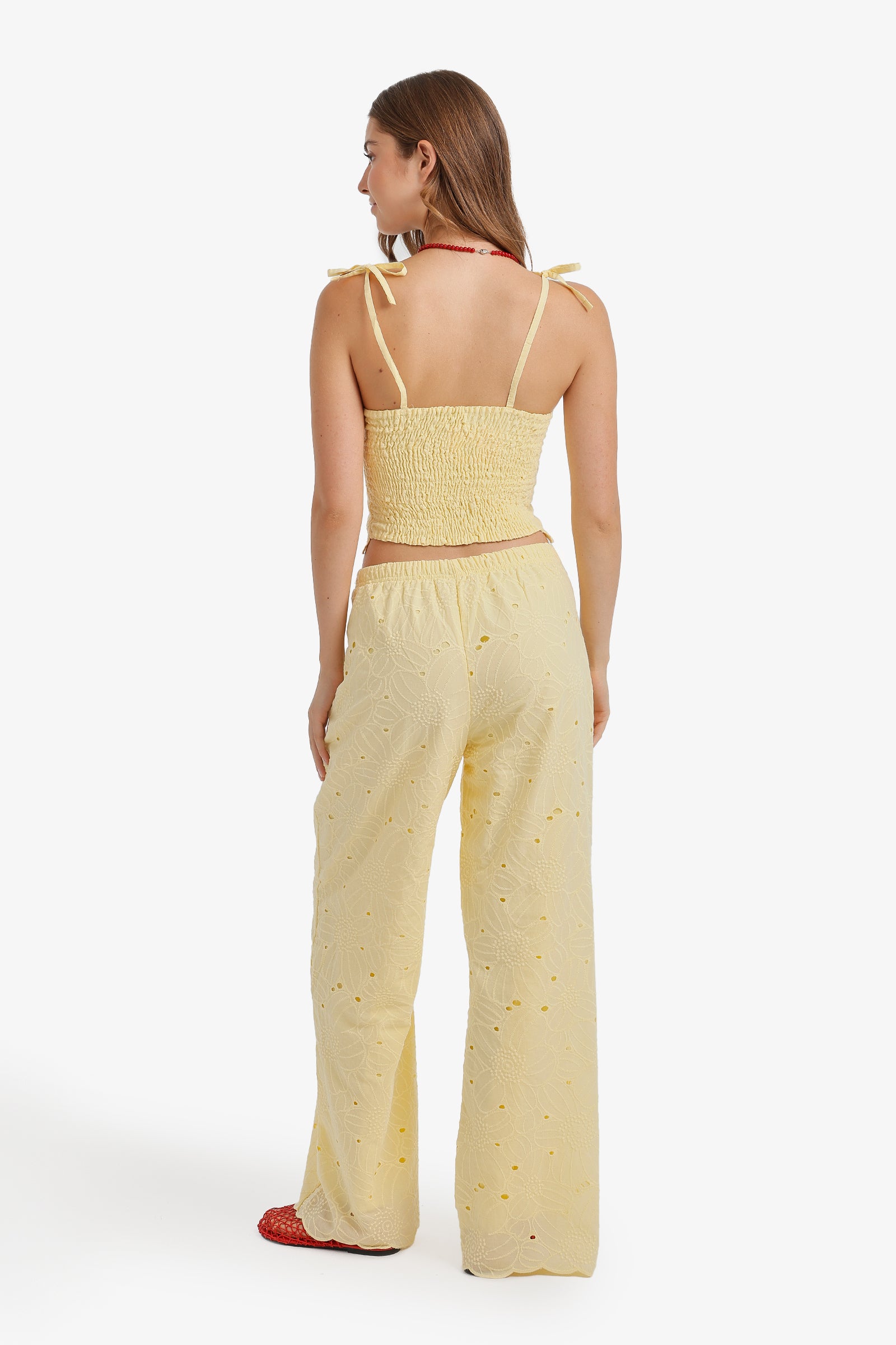 Embroidered Floral Beach Set