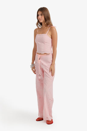 Embroidered Floral Beach Set