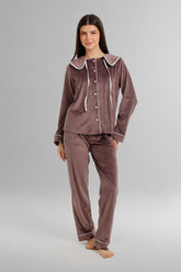 Sailor Collar Velvet Pyjama