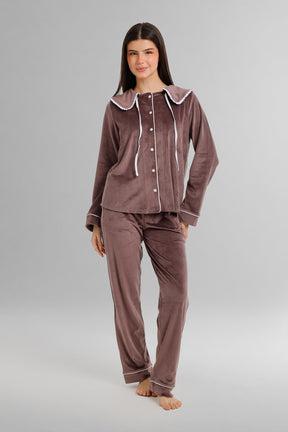 Sailor Collar Velvet Pyjama