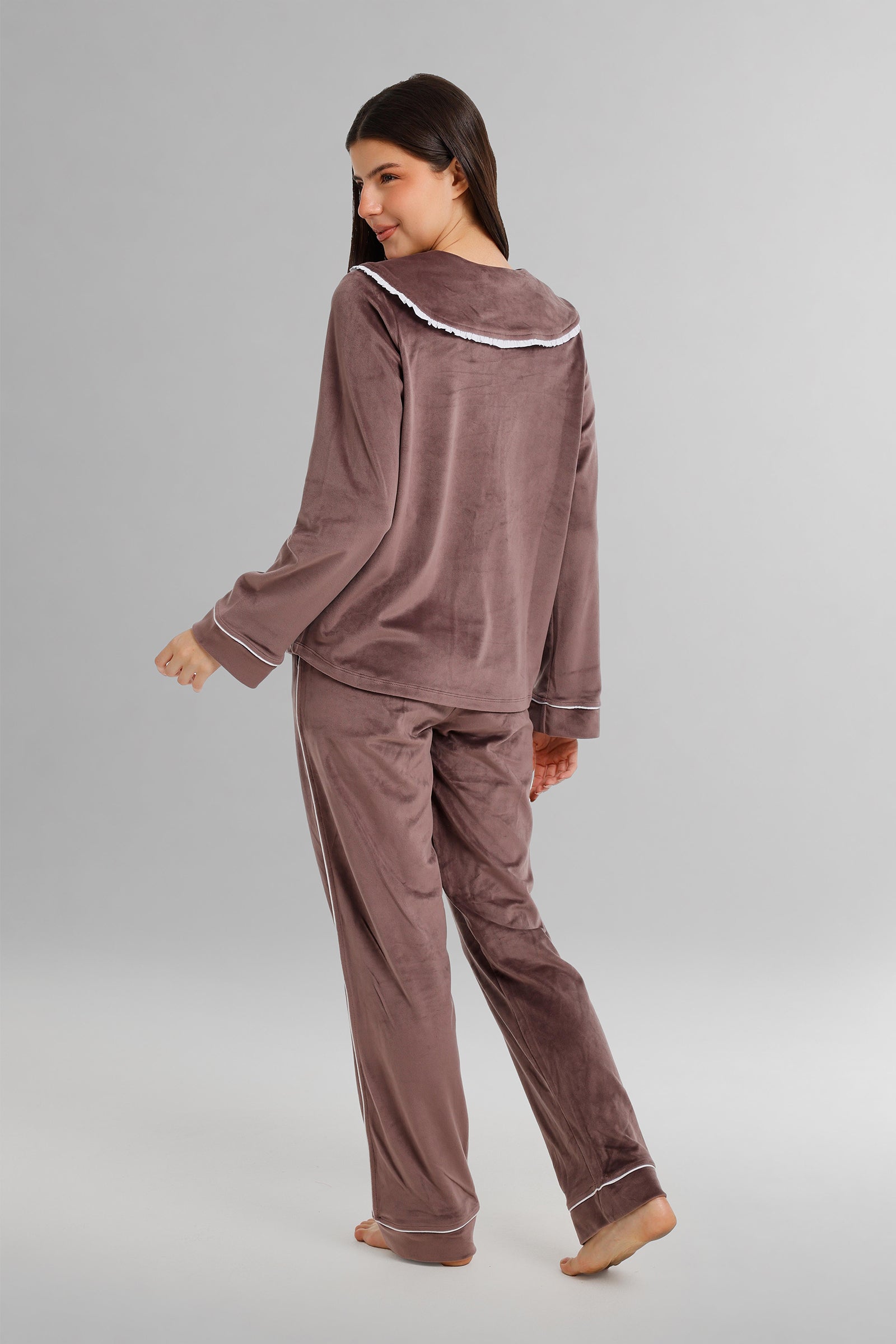 Sailor Collar Velvet Pyjama