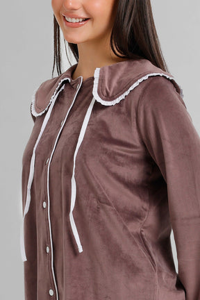 Sailor Collar Velvet Pyjama