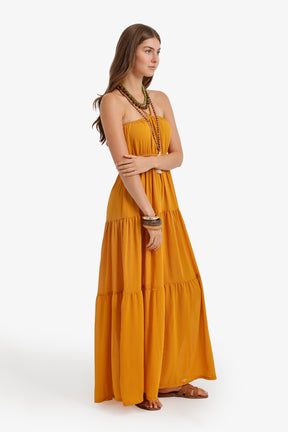 Halter Tiered Beach Dress