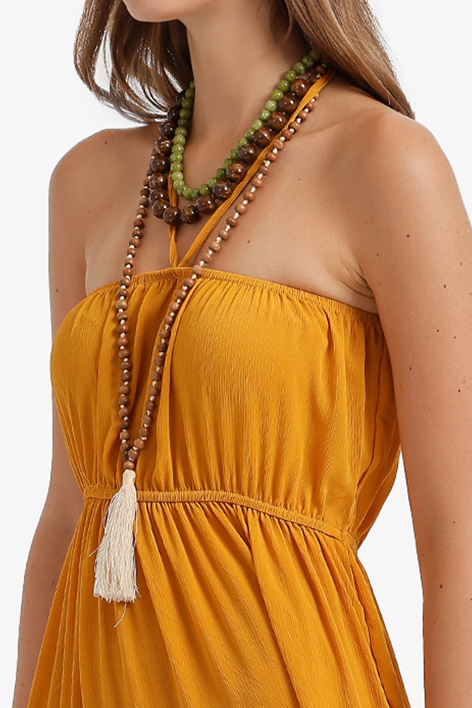 Halter Tiered Beach Dress