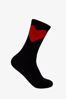 Heart Graphic Long Socks