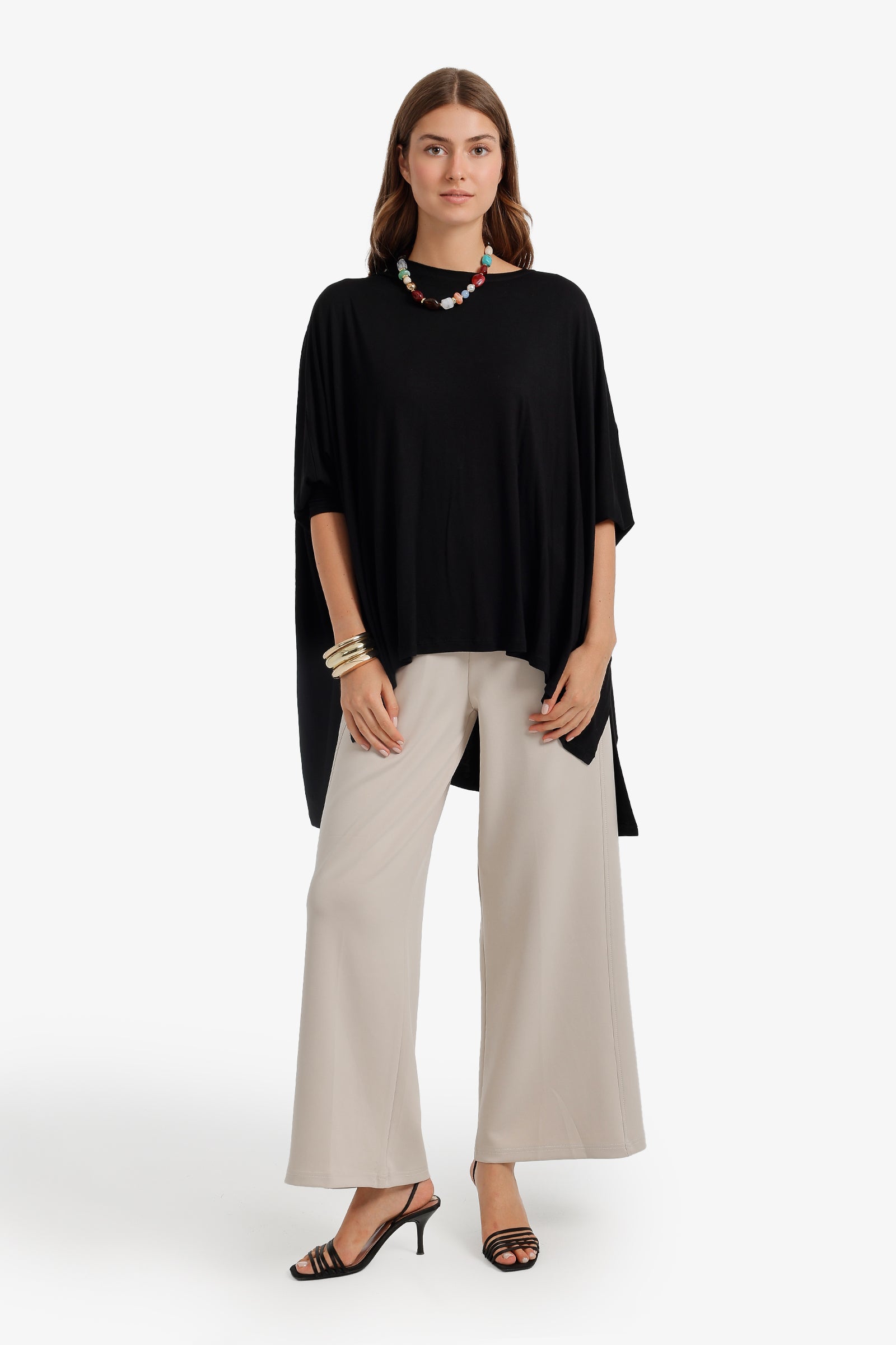 Flowy Asymmetric Poncho