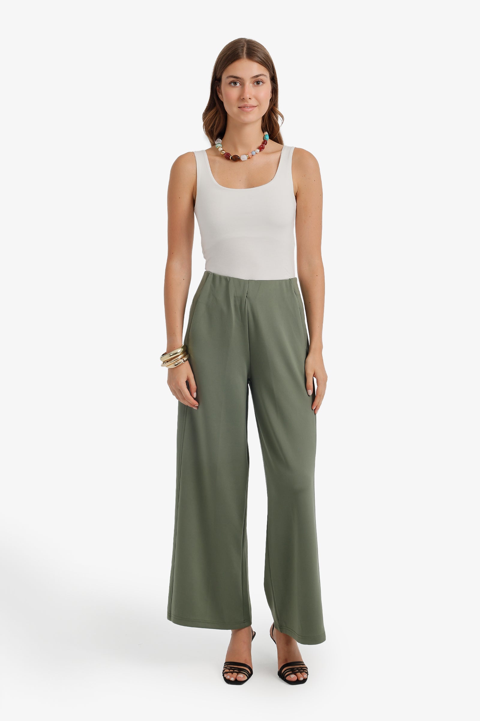 High Waist Pocketed Pants