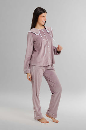 Sailor Collar Velvet Pyjama