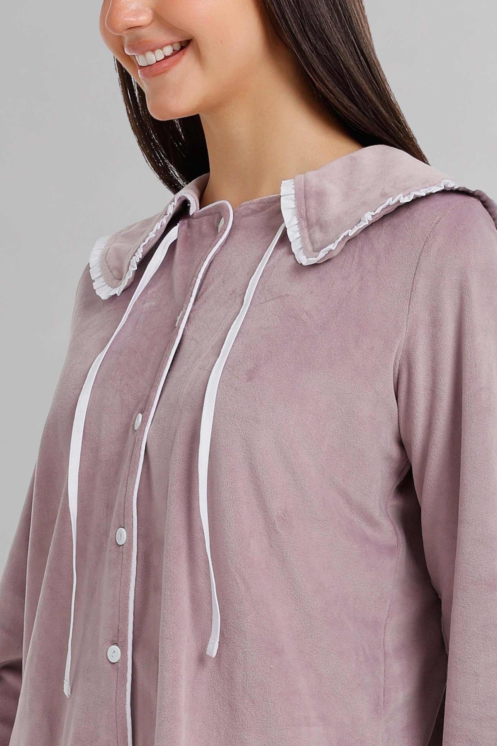 Sailor Collar Velvet Pyjama