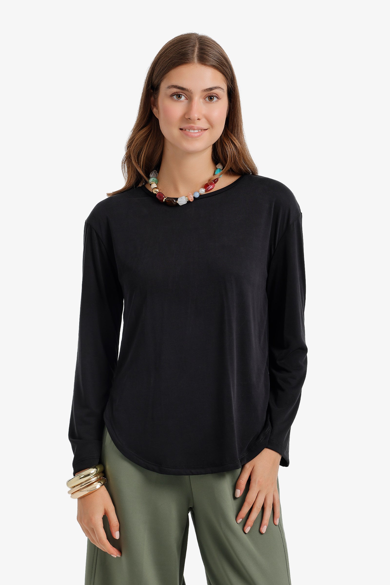 Curved Hem T-Shirt