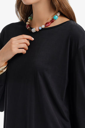 Curved Hem T-Shirt