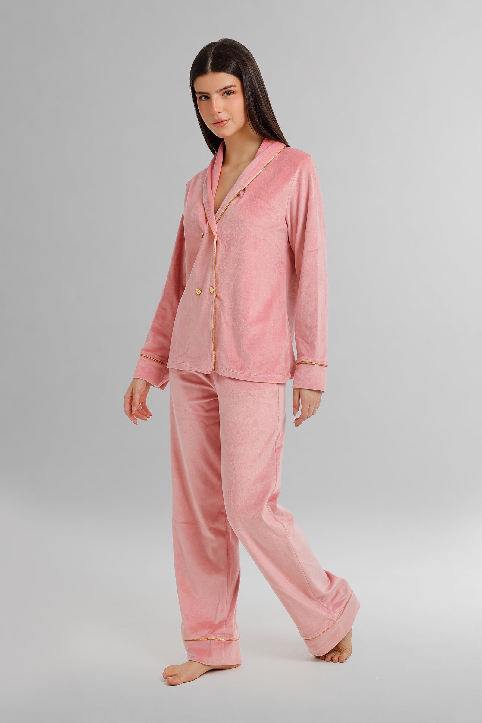 Double-Breasted Velvet Pyjama