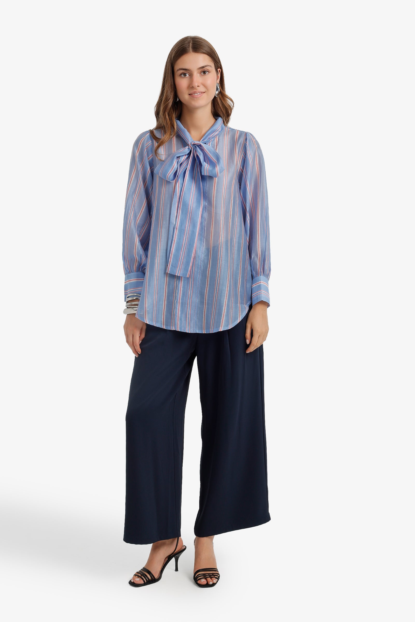 Bow-Tie Neck Blouse