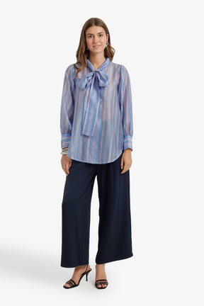 Bow-Tie Neck Blouse