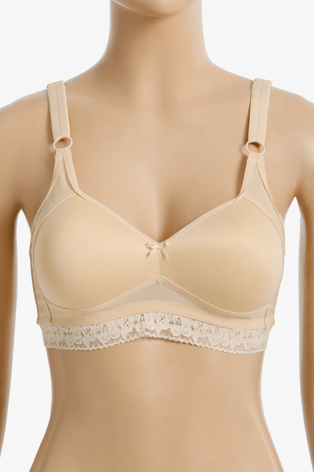 Lace-Trim Wireless Bra
