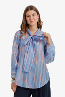 Bow-Tie Neck Blouse