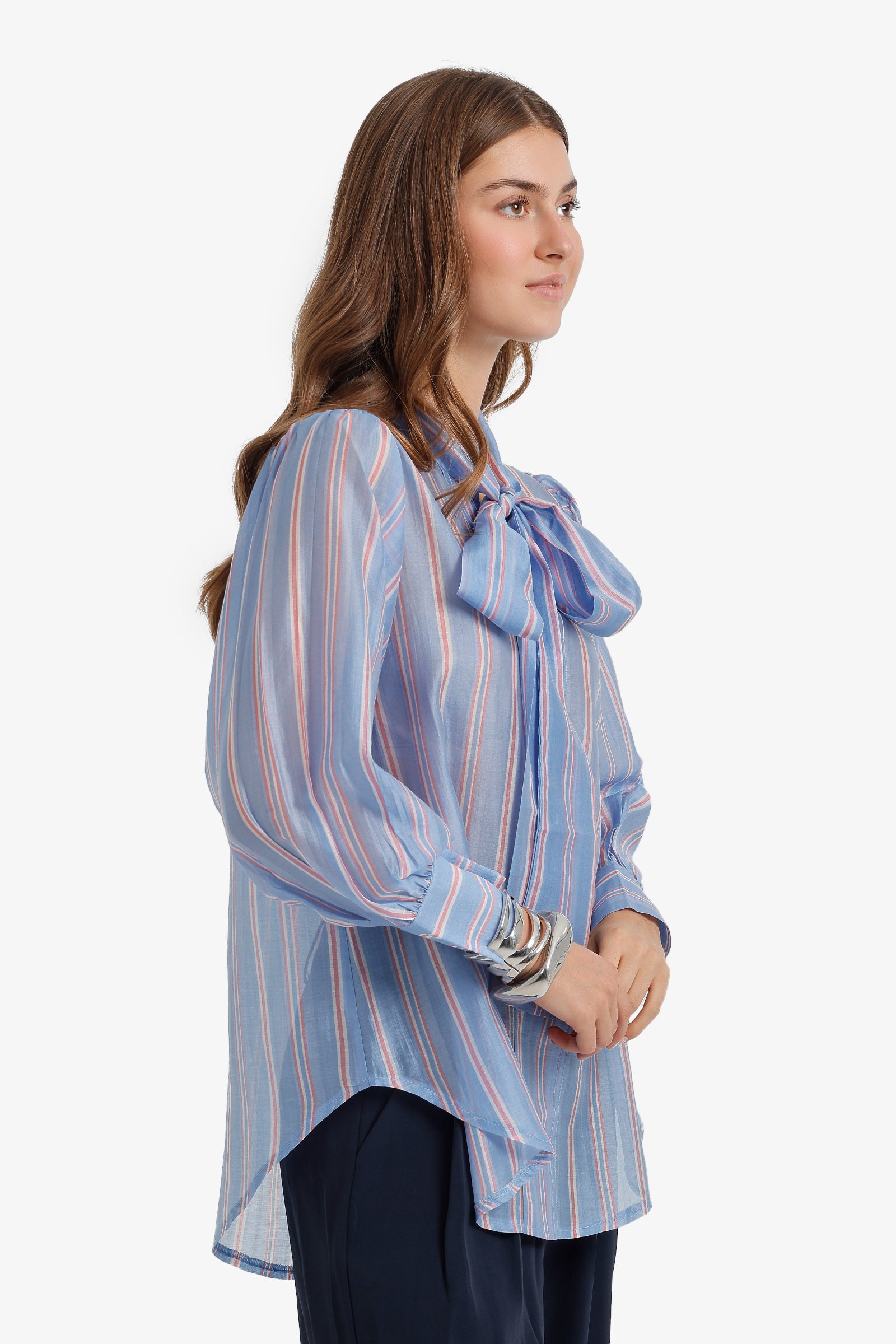 Bow-Tie Neck Blouse