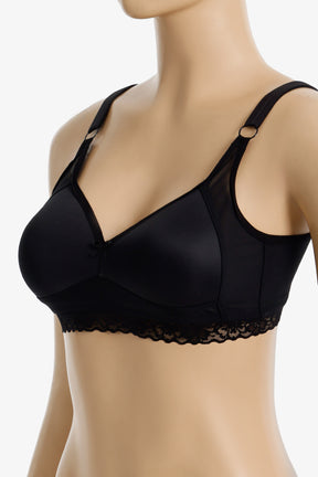 Lace-Trim Wireless Bra
