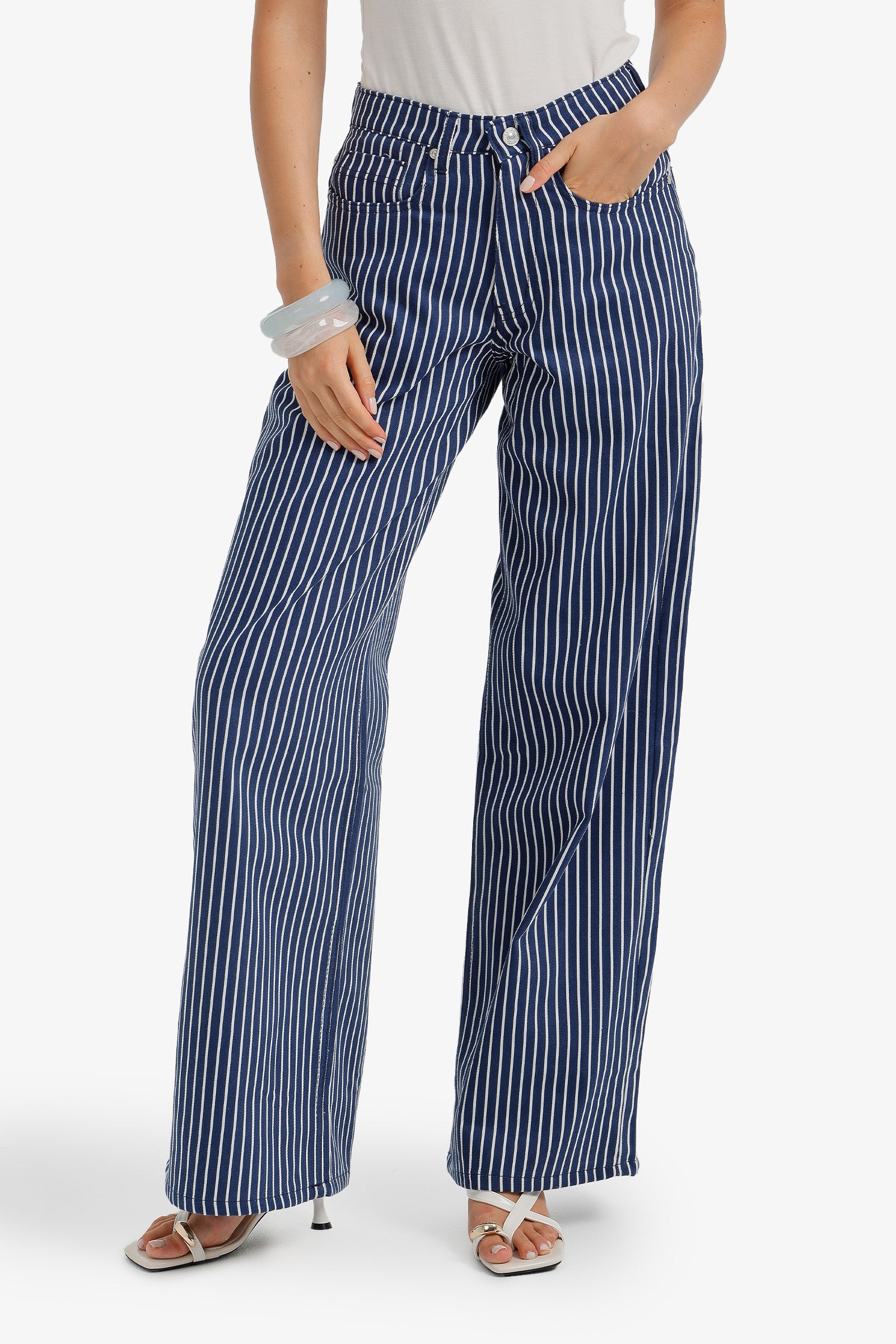 Striped Straight Pants
