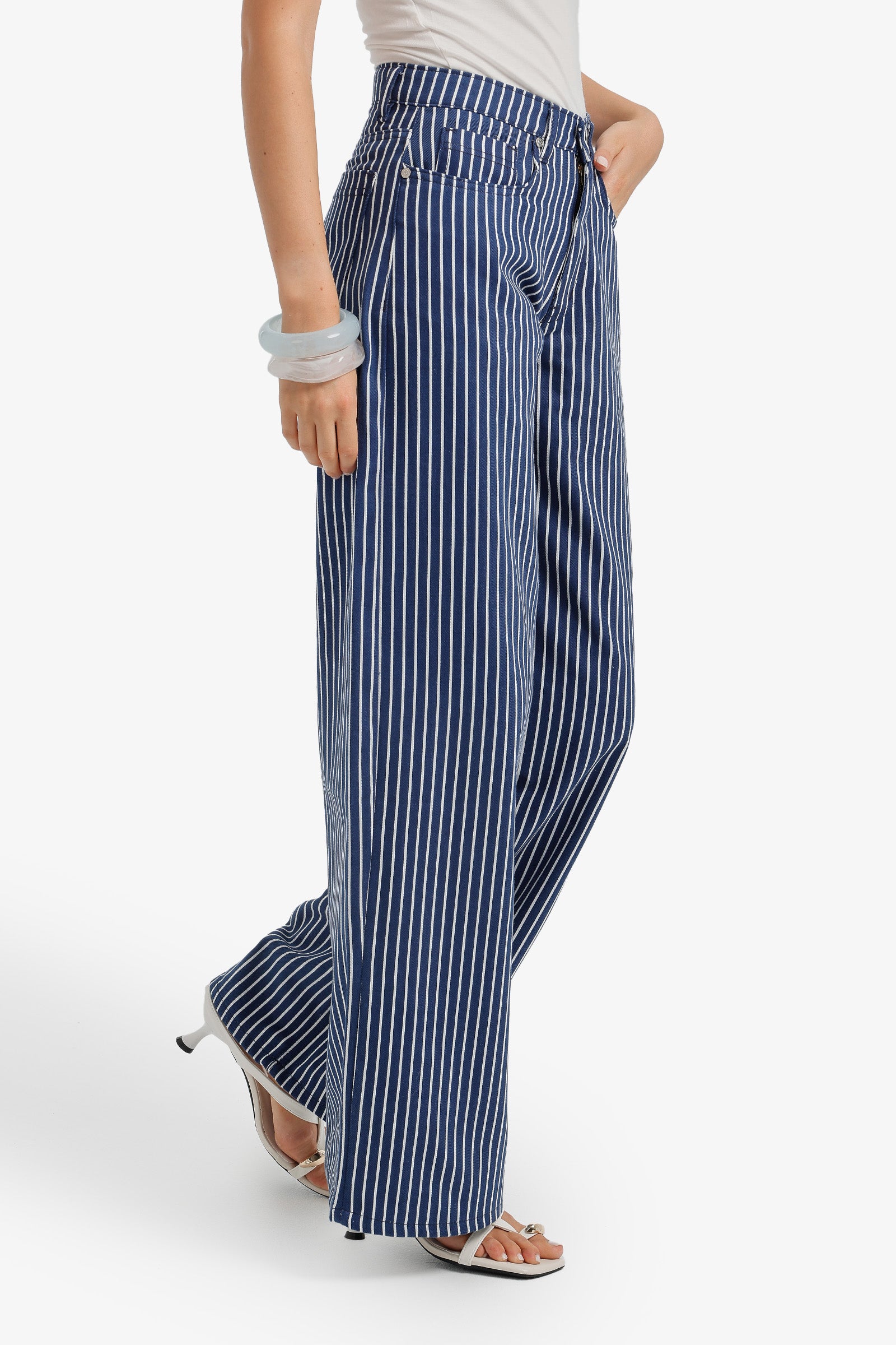 Striped Straight Pants