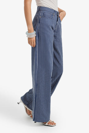 Striped Straight Pants