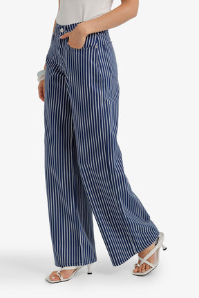 Striped Straight Pants