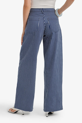 Striped Straight Pants