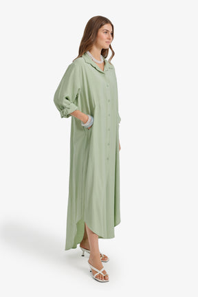 Tab Sleeve Shirt Dress