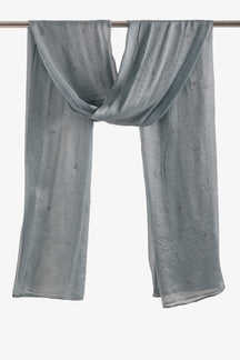 Embroidered Clusters Scarf