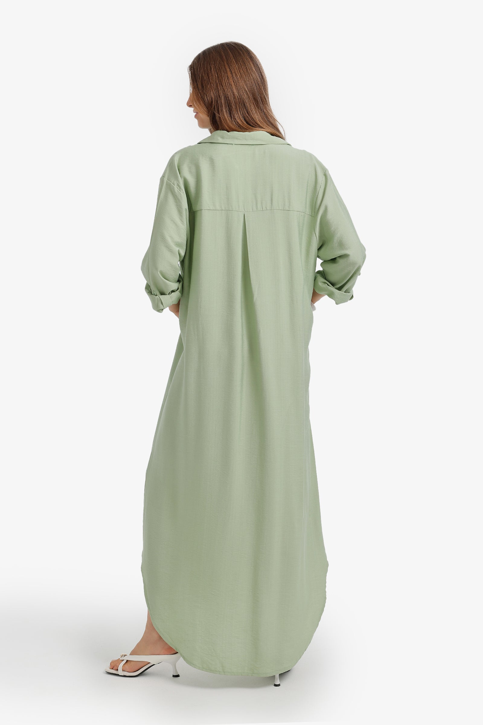 Tab Sleeve Shirt Dress