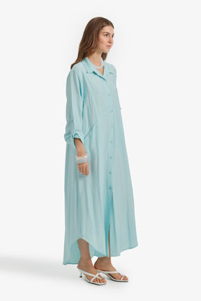 Tab Sleeve Shirt Dress