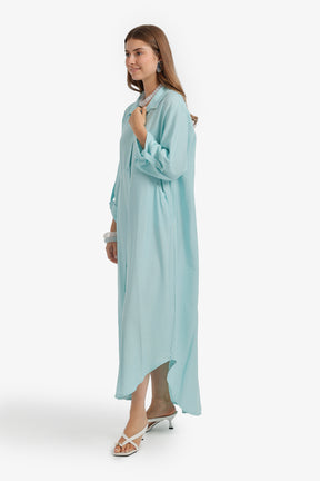 Tab Sleeve Shirt Dress