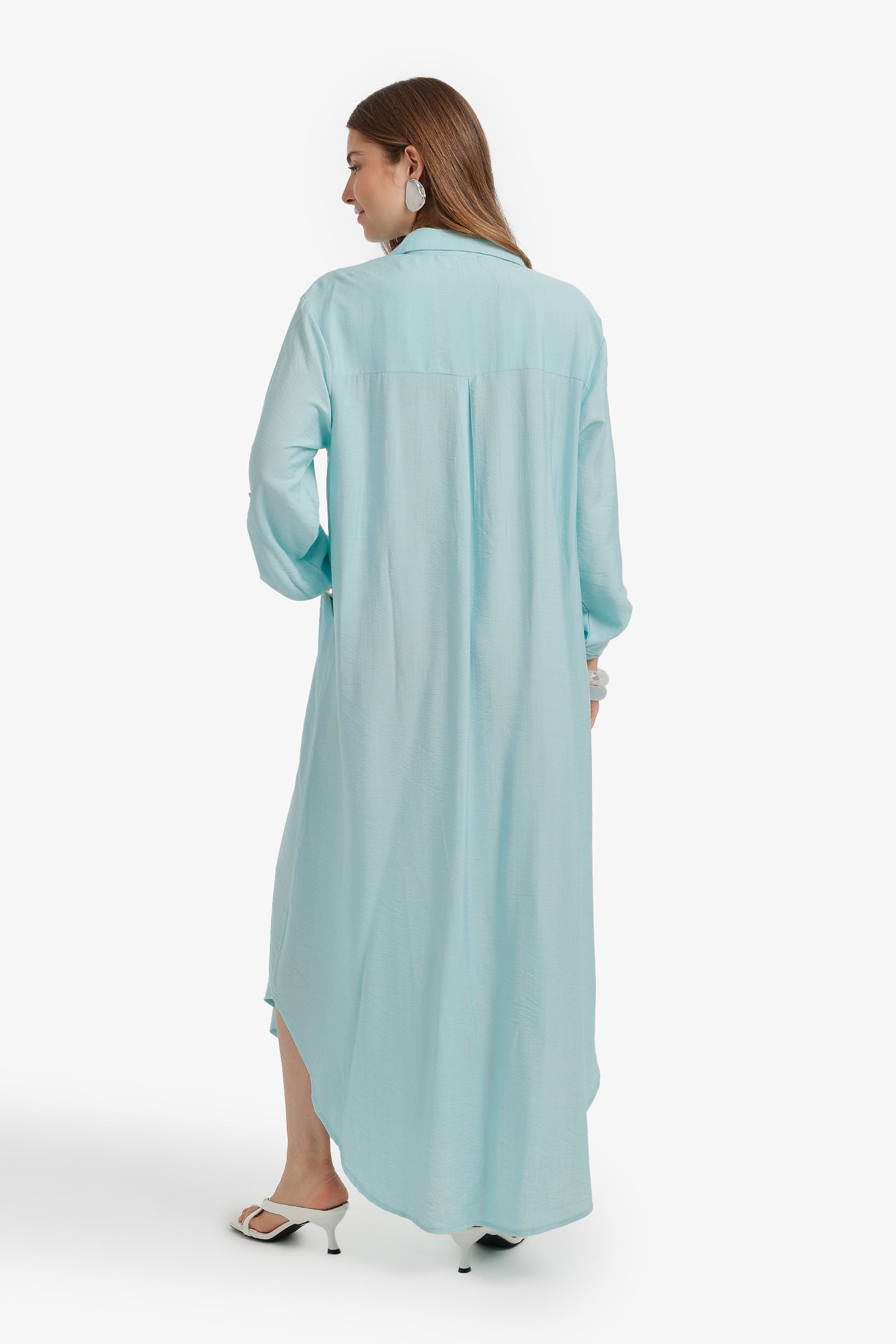 Tab Sleeve Shirt Dress