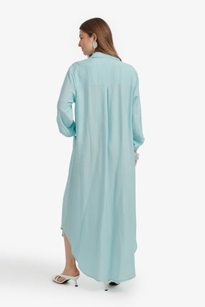 Tab Sleeve Shirt Dress